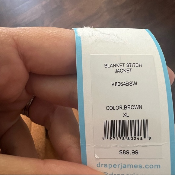 Draper James Blanket Stitch Jacket Brown - Picture 11 of 12